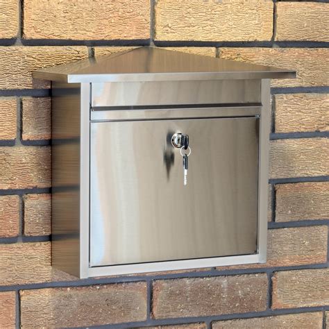 stainless steel post box ebay|stainless steel mailboxes for doors.